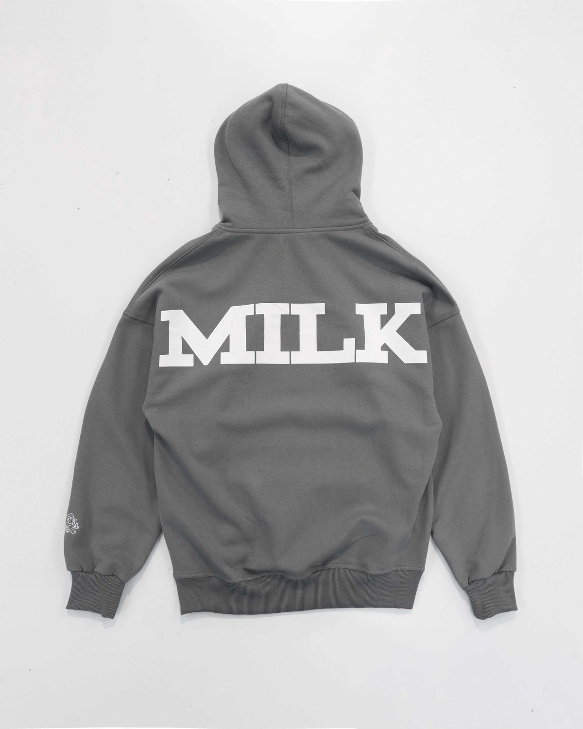 Milk Spellout Hoodie - Grey #Colour_Grey