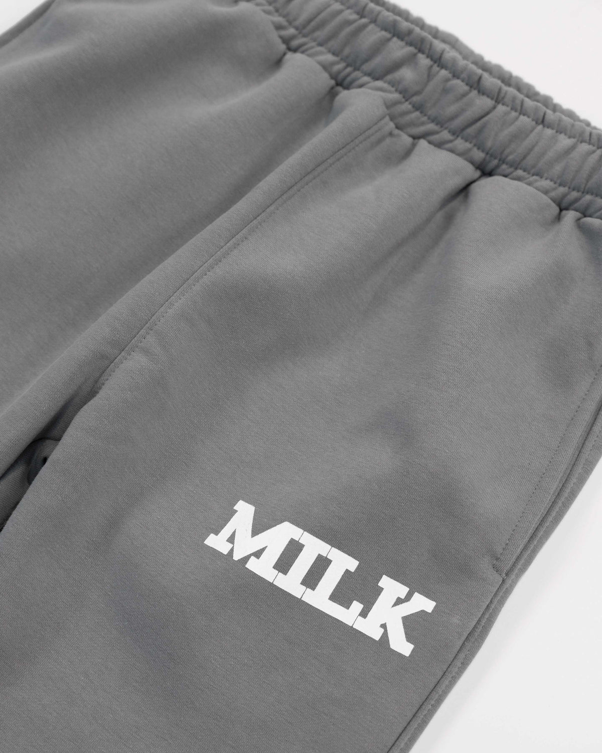 Milk Spell Out Joggers - Washed Grey #Colour_Washed Grey