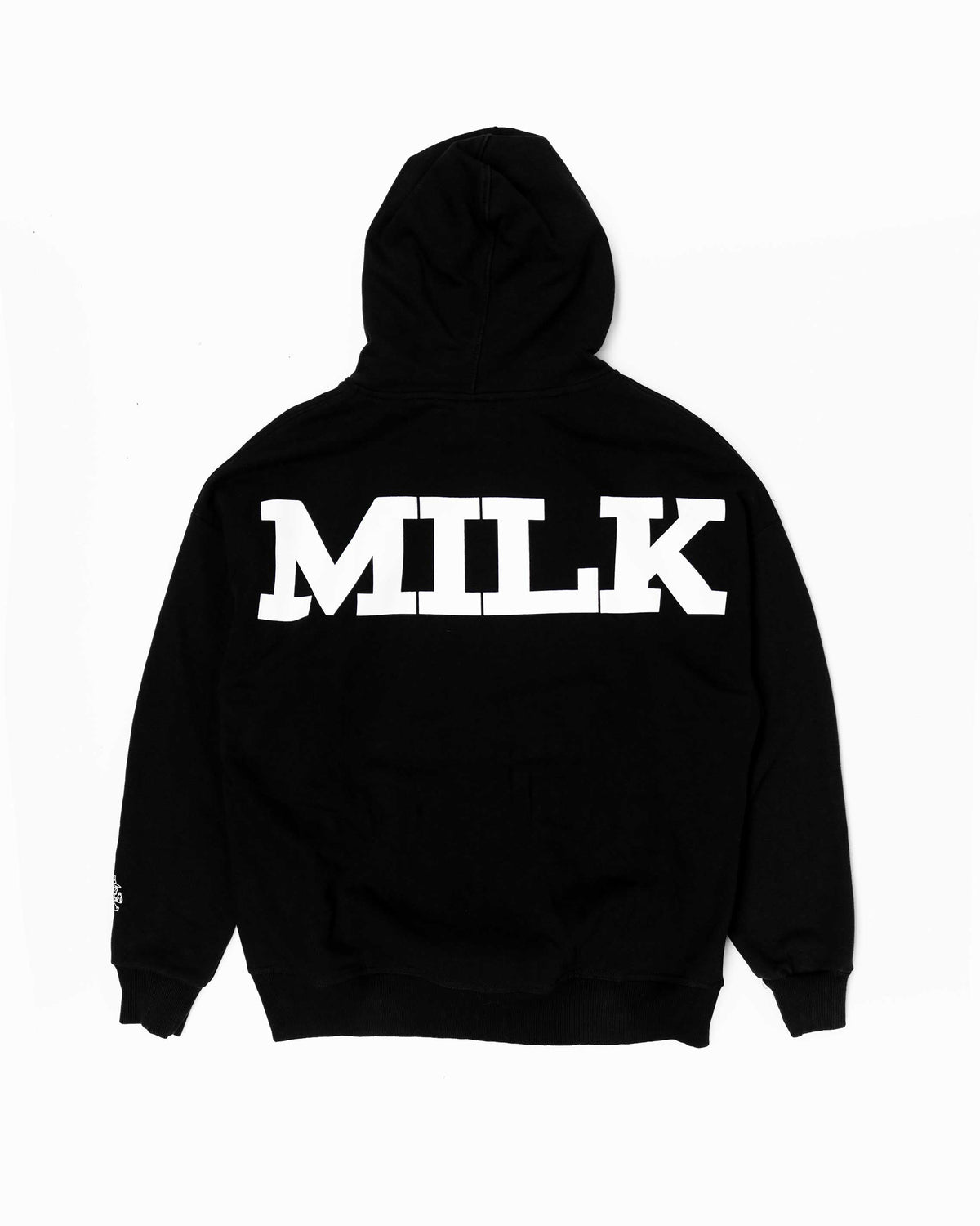 Milk Spellout Hoodie - Washed Black #Colour_Washed Black