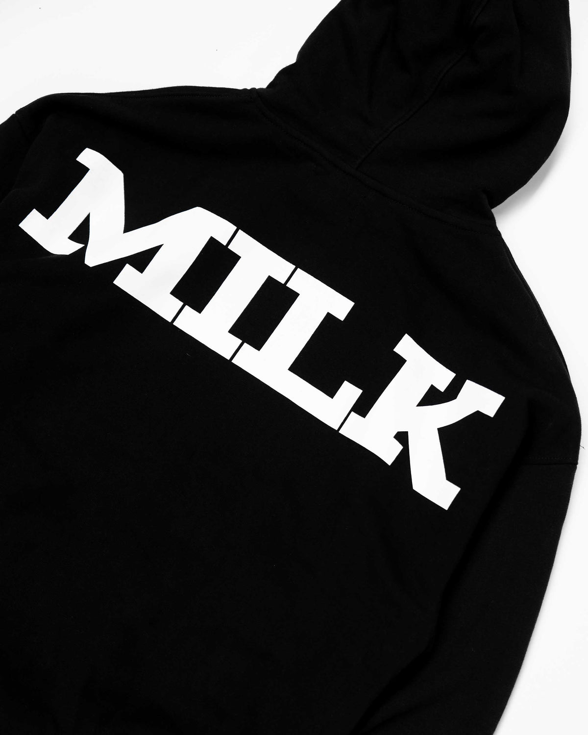 Milk Spellout Hoodie - Washed Black #Colour_Washed Black