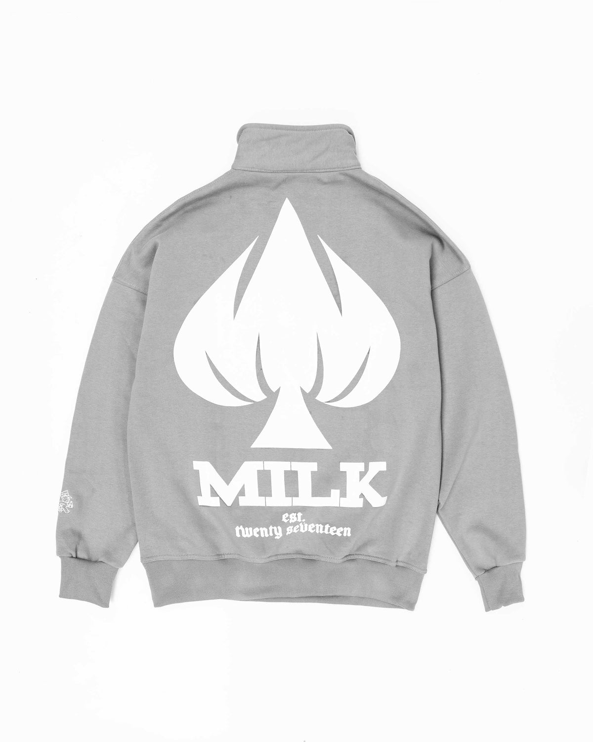Ace Of Spades 1/4 Zip - Washed Grey #Colour_Washed Grey