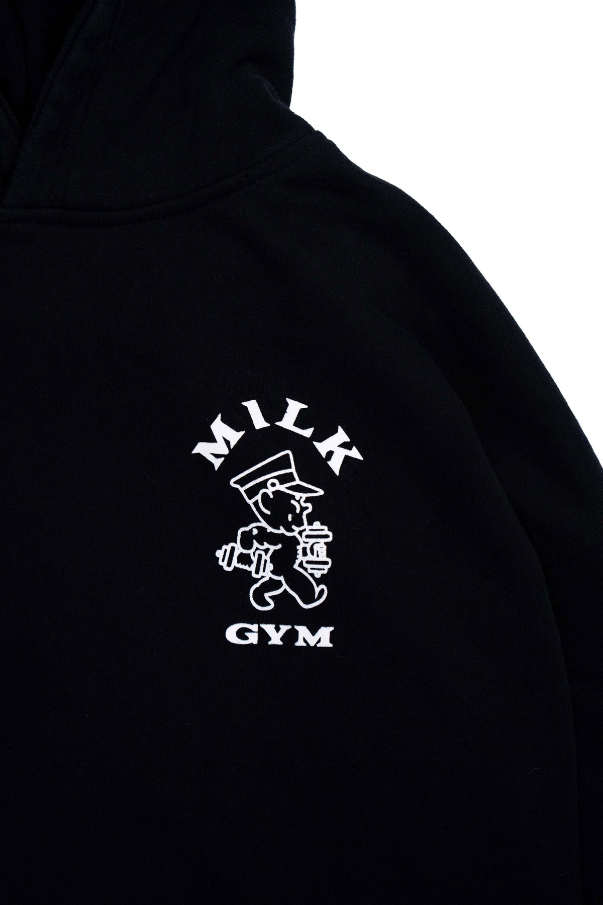 Milk Gym Hoodie - Washed Black #Colour_Washed Black