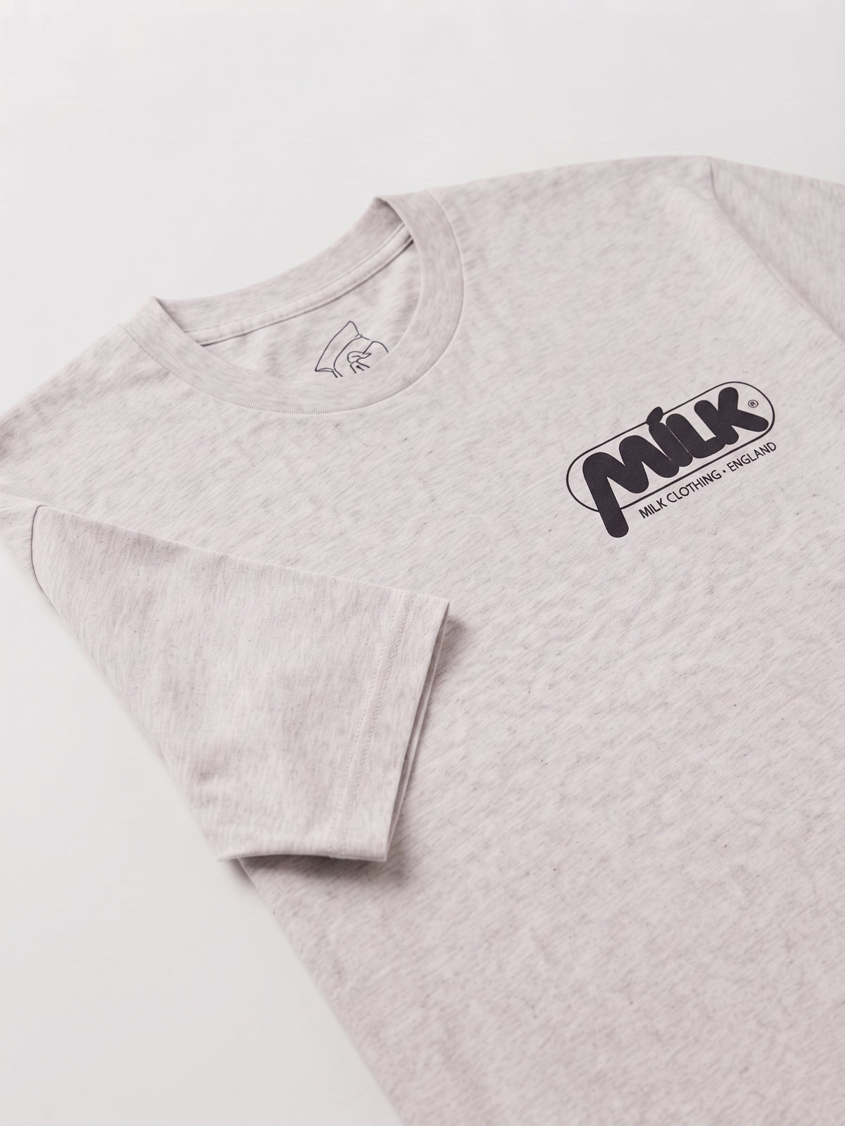 Milk Daily Tee - Heather White #Colour_Heather White