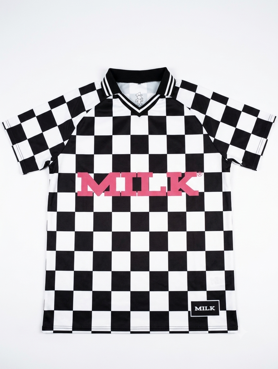 Milk Checkered Past Football Shirt