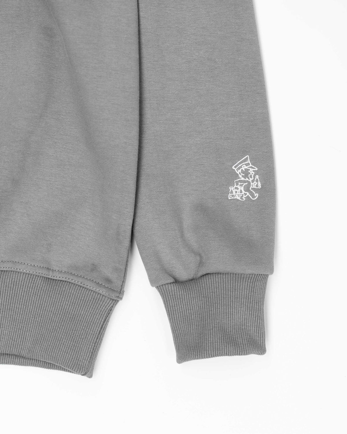 Milk Spellout 1/4 Zip - Washed Grey #Colour_Washed Grey