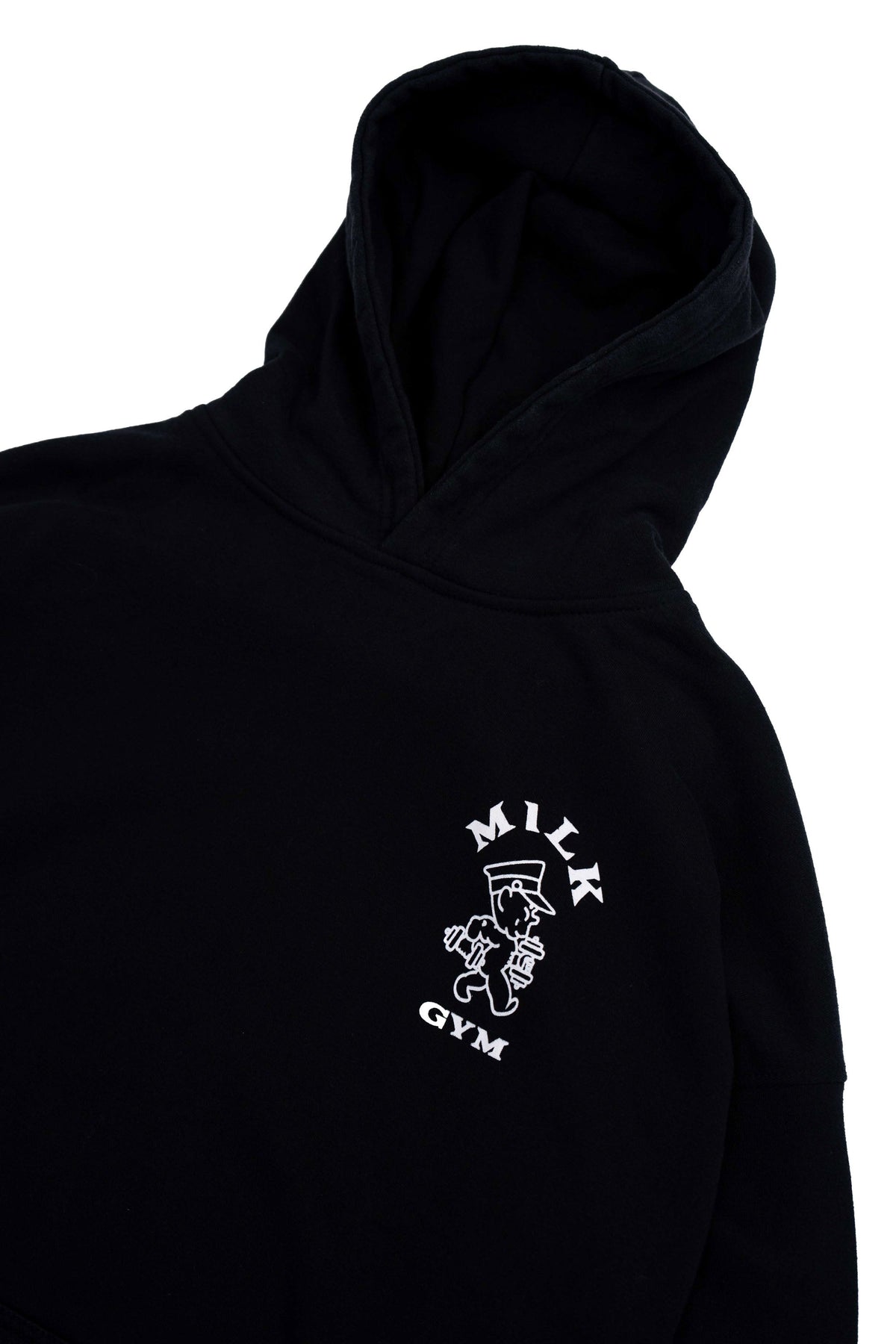 Milk Gym Hoodie - Washed Black #Colour_Washed Black